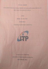 Image of Analisis pada baterai mesin pengolah gabah dengan metode pengisian cepat