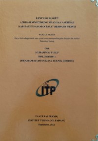 Image of RANCANG BANGUN APLIKASI MONITORING DINAMIKA VAKSINASI KABUPATEN PASAMAN BARAT BERBASIS WEBGIS