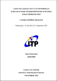 Image of COMPUTER ASSISTED TEST (CAT) PENERIMAAN KARYAWAN BARU DI DISKOMINFOTIK SUMATERA BARAT BERBASIS WEB