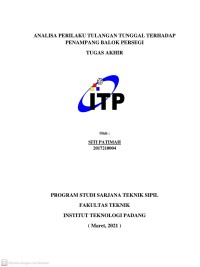 Image of ANALISA PERILAKU TULANGAN TUNGGAL TERHADAP PENAMPANG BALOK PERSEGI