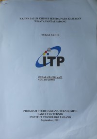 Image of kajian jalur khusus sepeda pada kawasan wisata pantai padang