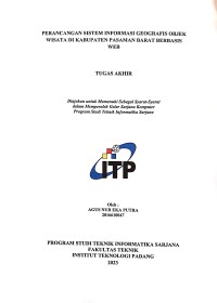 Image of PERANCANGAN SISTEM INFORMASI GEOGRAFIS OBJEK WISATA KABUPATEN PASAMAN BARAT BERBASIS WEB
