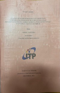 Image of ANALISA PENGARUH KERAPATAN UDARA DAN TEMPERATUR TERHADAP RUGI-RUGI DAYA DAN PENURUAN EFISIENSI AKIBAT KORONA PADA SUTET 275 KV GI KILIRAN JAO-PAYAKUMBUH
