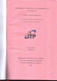 Image of Pemeliharaan PHB TR di PT. PLN (Persero) ULP Silungkang