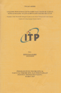 Image of Analisis Pengendalian Banjir pada Daerah Aliran Sungai Batang Suliti Kabupaten Solok Selatan