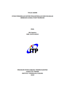 Image of Studi Pemodelan Sistem Pengontrolan Suhu Ruangan Berbabasis Logika Fuzzy Mamdani