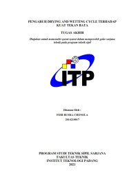 Image of PENGARUH DRYING AND WETTING CYCLE TERHADAP KUAT TEKAN BATA