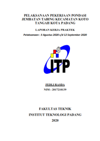 Image of Pelaksanaan Pekerjaan Pondasi Jembatan Tabing Kecamatan Koto Tangah Kota Padang