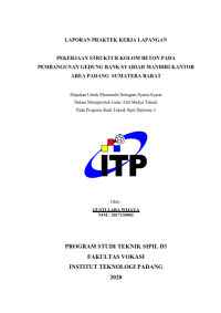 Image of Pekerjaan Struktur Kolom Beton pada Pembangunan Gedung Bank Syariah Mandiri Kantor Area Padang Sumatera Barat