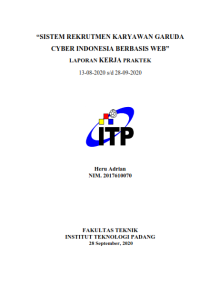 Image of Sistem Rekrutmen Karyawan Garuda Cyber Indonesia Berbasis Web