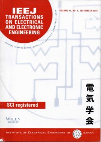 Image of Journal: IEEJ Transactions On Electrical And Electronic Engineering