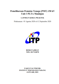 Image of Pemeliharaan Pemutus Tenaga (PMT) 150 kV Unit 3 PLTA Maninjau