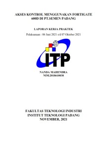 Image of Akses Kontrol Menggunakan Fortigate 600D di PT. Semen Padang