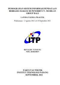 Image of Pemograman Sistem Informasi Pendataan Berbasis Website di Penerbit CV. Mudilan Group Bali
