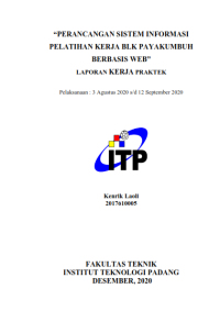 Image of Perancangan Sistem Informasi Pelatihan Kerja BLK Payakumbuh Berbasis Web
