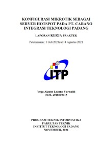 Image of Konfigurasi Mikrotik Sebagai Server Hotspot pada PT. Carano Integrasi Teknologi Padang