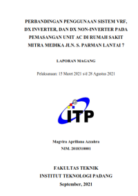 Image of Perbandingan Penggunaan Sistem VRF, DX Inverter, dan DX Non-Inverter pada Pemasangan Unit AC di Rumah Sakit Mitra Medika Jln. S. Parman Lantai 7