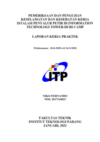 Image of Pemeriksaan dan Pengujian Keselamatan dan Kesehatan Kerja Instalasi Penyalur Petir di Information Technology Tower - Duri Camp