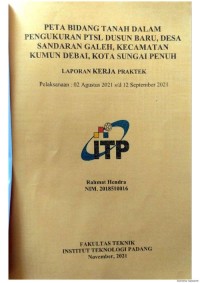 Image of PETA BIDANG TANAH DALAM PENGUKURAN PTSL DUSUN BARU, DESA SANDARAN  GALEH, KECAMATAN KUMAN DEBAI, KOTA SUNGAI PENUH.