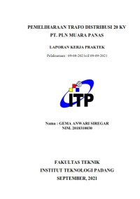 Image of Pemeliharaan Trafo Distribusi 20 kv PT. PLN Muara Panas