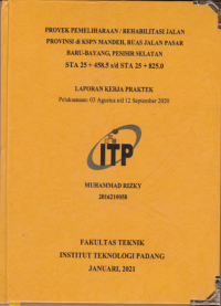 Image of Proyek Pemeliharaan/Rehabilitasi Jalan Provinsi di KSPN Mandeh, Ruas Jalan Pasar Baru - Bayang, Pesisir Selatan STA 25 + 485,5 s/d STA 2+825,0