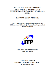 Image of Sistem Kontrol Motor pada PT. Persada Alam Jaya (PAJ) Menggunakan Rangakaian Start WYE-DELTA
