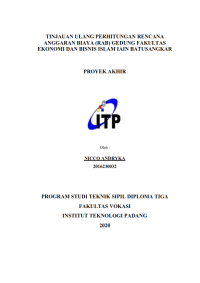 Image of Tinjauan Ulang Perhitungan Rencana Anggaran Biaya (RAB) Gedung Fakultas Ekonomi dan Bisnis Islam IAIN Batusangkar