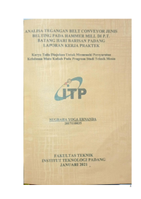 Image of Analisa Tegangan Belt Conveyor Jenis Belting pada Hammer Mill di PT. Batanghari Barisan Padang
