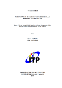 Image of Perancangan Buck Konverter Terisolasi Berbabasis PI Kontroler