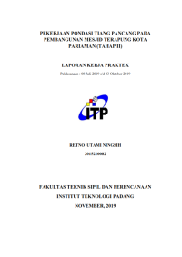 Image of Pekerjaan Pondasi Tiang Pancang pada Pembangunan Mesjid Terapung Kota Pariaman (Tahap II )