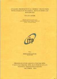 Image of Analisis Produktivitas Mobile Crane pada Pengangkatan Material dengan Simulasi Kontruksi