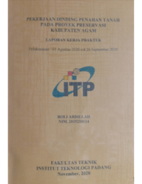 Image of Pekerjaan Dinding Penahan Tanah pada Proyek Preservasi Kabupaten Agam