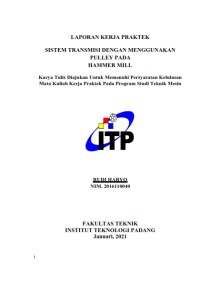 Image of Sistem Transmisi dengan Menggunakan Pulley pada Hammer Mill
