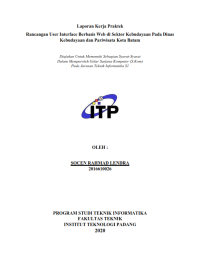 Image of Rancangan User Interface Berbasis Web di Sektor Kebudayaan pada Dinas Kebudayaan dan Pariwisata Kota Batam