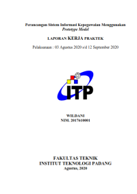 Image of Perancangan Sistem Informasi Kepegawaian Menggunakan Prototype Model