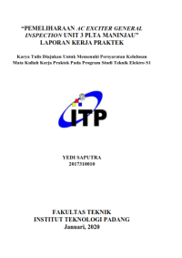 Image of Pemeliharaan AC Exciter General Inspection Unit 3 PLTA Maninjau