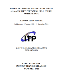 Image of Sistem Keamanan Safenet pada Safety Manager di PT. Pertamina Hulu Energi Jambi Merang