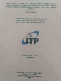 Image of Perbandingan Usability Learning Mangement System pada Edmodo dan Moodle dengan Menggunakan Metode Technique For User Experience in E-Learning (Tuxel)