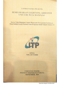 Image of Pemeliharaan Lightning Arrester Unit 3 di PLTA Maninjau