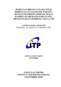 Image of Pemetaan Bidang Tanah untuk Perencanaan Jalur Tol Padang-Sicincin di Jorong Simpang Balai Kamih Nagari Kapalo Hilalang Menggunakan Geodetic CHCNAV i50