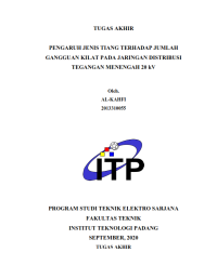 Image of Pengaruh Jenis Tiang Terhadap Jumlah Gangguan Kilat pada Jaringan Distribusi Tegangan Menengah 20 kV