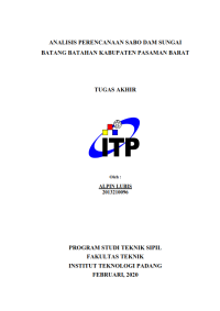 Image of Analisis Perencanaan Sabo Dam Sungai Batang Batahan Kabupaten Pasaman Barat
