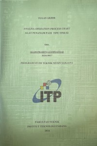 Image of Analisa Operation Proces Chart Alat Penanam Padi Tipe TPDI -02