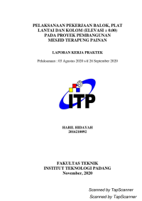 Image of Pelaksanaan Pekerjaan Balok, Plat Lantai dan Kolom (Elevasi +0.00) pada Proyek Pembangunan Mesjid Terapung Painan