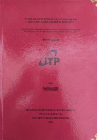 Image of Studi Analisa Pemanfaatan Air Garam Sebagai Sumber Energi Alternatif