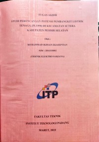Image of STUDI PERENCANAAN POTENSI PEMBANGKIT LISTRIK TENAGA (PLTPH) DI KECAMATAN SUTERA KABUPATEN PESISIR SELATAN