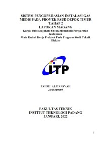 Image of Sistem Pengoperasian Instalasi Gas Medis pada Proyek RSUD Depok TImur Tahap 2