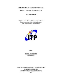 Image of Perancangan Sistem Informasi SMAN 2 Linggo Sari Baganti