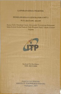 Image of PEMELIHARAAN GENERATOR UNIT 2 PLTA BATANG AGAM
