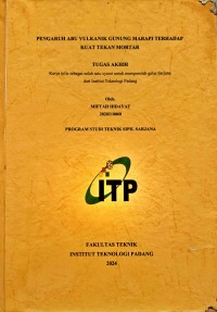 Image of Pengaruh Abu Vulkanik Gunung Marapi Terhadap Kuat Tekan Mortar